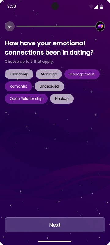 Meetamore onboarding — screen 12