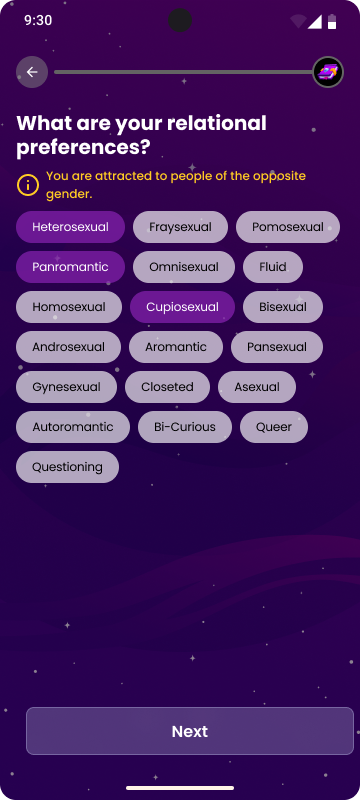 Meetamore onboarding — screen 7